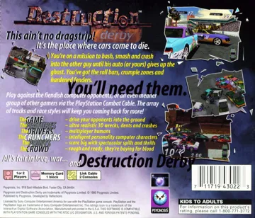 Destruction Derby (EU) box cover back